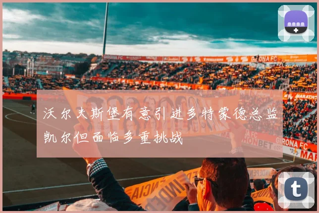沃尔夫斯堡有意引进多特蒙德总监凯尔但面临多重挑战